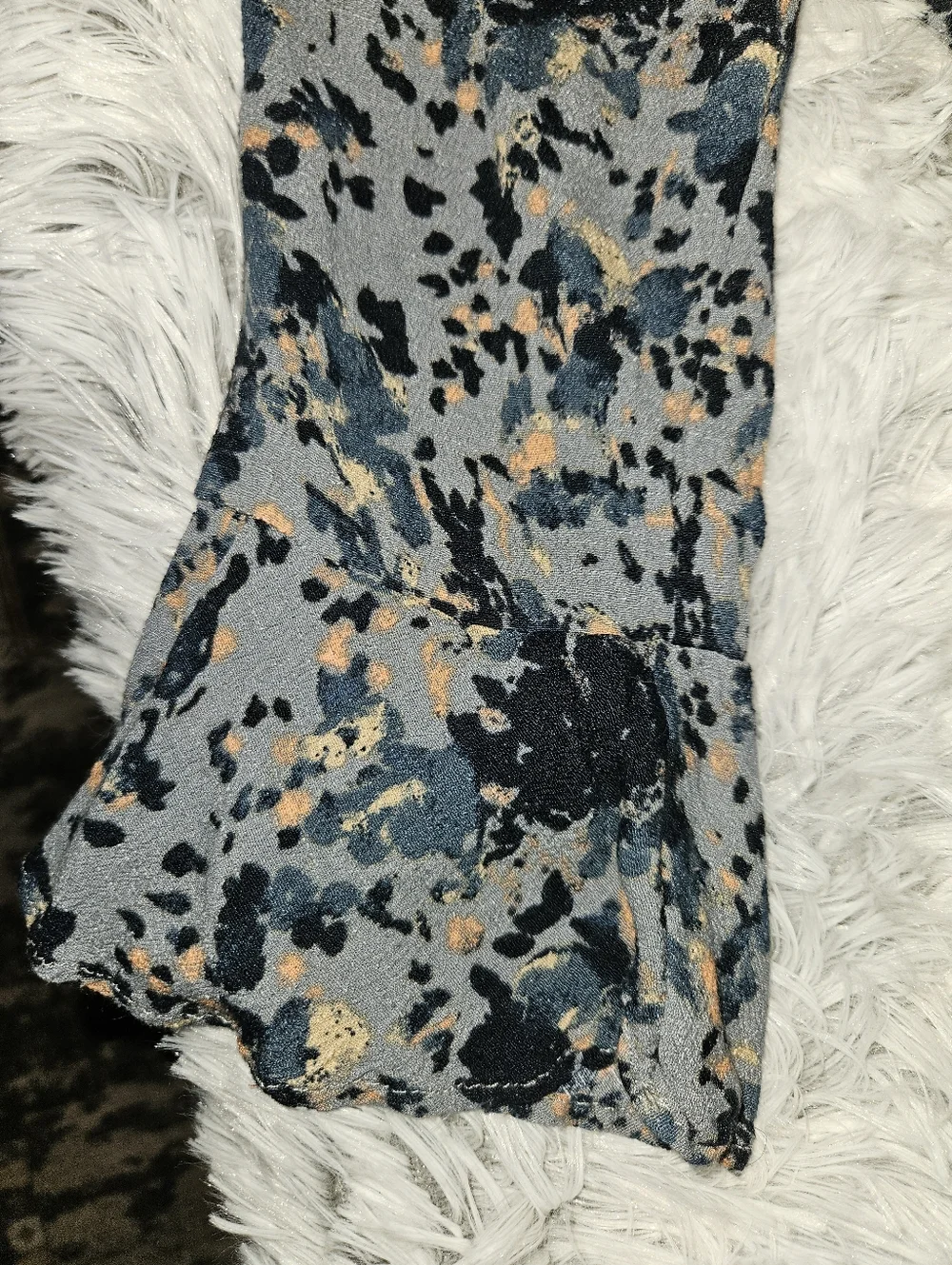 Free People All The Right Ruffles Romper Size M Blue Floral Boho